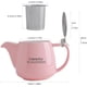 thumbnail image 4 of Porslinstekanna med SLS-lock och avtagbar sil, 550 ml Keramisk stubbtekanna för blommande te och löste, 4 of 5