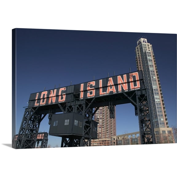 Great BIG Canvas | "NYC, Queens: Long Island City, Long Island City Ferry Piers Park and Highrises" Canvas Wall Art - 30x20
