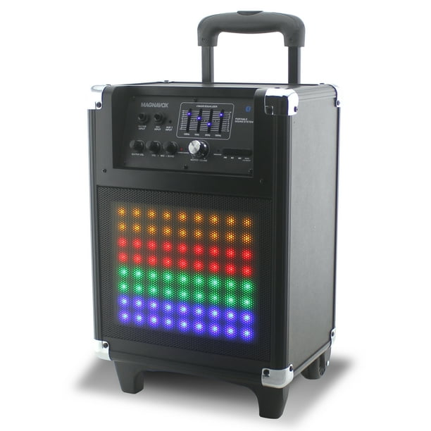 Magnavox Rolling Portable Speaker System with Bluetooth, FM, and Color