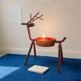 thumbnail image 4 of Metal Reindeer Tea Light Candle Holders, Christmas Home Decoration, 4 of 8