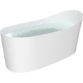 thumbnail image 2 of HEATGENE 62 Inches Acrylic Freestanding Bathtub Contemporary Soaking Tub Modern Bathtub Easy to Install UPC Certified Drain & Overflow Assembly Included, 2 of 6