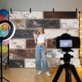 10x8ft Photo Backdrop, Modern Cow Print Soft Polyester Backdrop ...