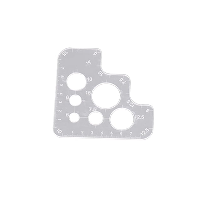 Patchwork Ruler Costura de costura de costura de ángulo redondo Plantilla de medición de cuero DIY Ropa de cuero Dibujo Herramienta de acolchado de hogar Tipo 1 seitruly HA012369-01