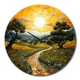thumbnail image 2 of Designart "Post-Impressionist Olive Haven" Vangogh Oversized Wall Clock, 2 of 5