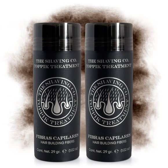 KIT X 2 FIBRAS CAPILARES THE SHAVING CO . TOPPIK TREATMENT CAFE OSCURO