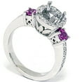 thumbnail image 3 of Pompeii 3/4ct Pink Sapphire & Diamond Engagement Ring Semi Mount 14K White Gold (G/H,SI), 3 of 3