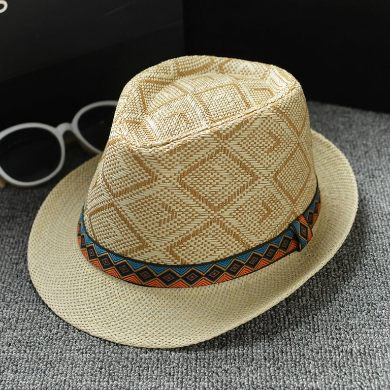 iHPH7 Packable Sun Hat Dress Hats for Men Vintage Fedora Hats for