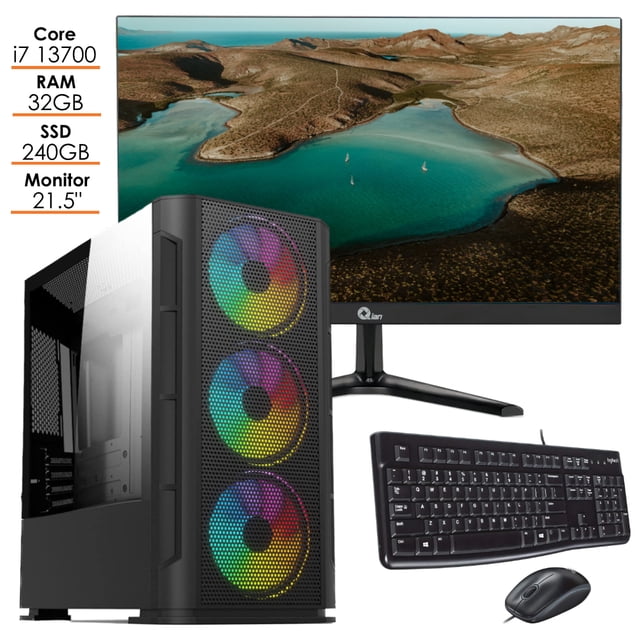 PC nueva generación i7 13700 Intel RAM 32GB SSD 240GB Monitor 21.5 Super Tienda
