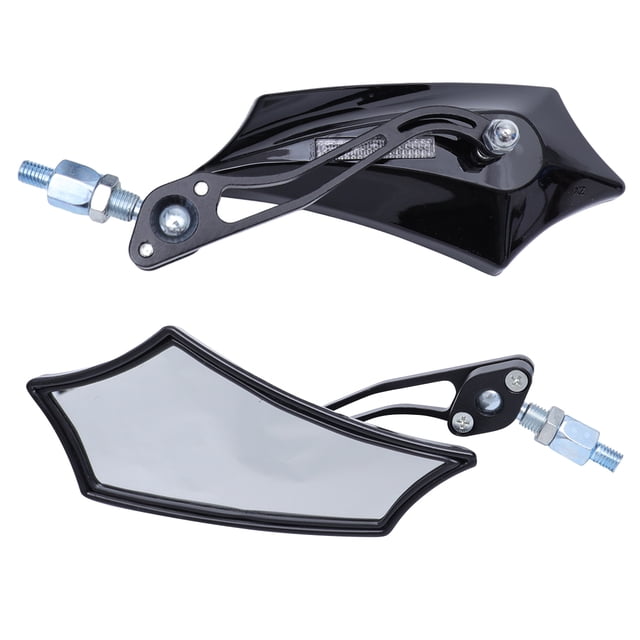 EeaseCA 2pcs Universal Reversing Mirror Motorcycle Handlebar Rearview Mirror Reflector Modified Accessories for Woman Man (Black)