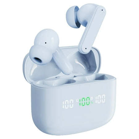 Visual Land SOUNDWAVE A1 Essential Active Noise Cancelling Earbuds, 50H Total Playtime (2024 Model)