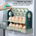 thumbnail image 4 of Egg Holder High Capacity Flip-up Design Space-saving with Carrying Handle 3 Layer Fresh-Keeping Refrigerator Egg Tray Kitchen Accessories, 4 of 8