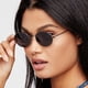 thumbnail image 3 of Gafas de sol pequeñas ovaladas, gafas de sol retro de moda, gafas de sol modernas para hombres y mujeres, gafas de sol de metal, 3 of 3