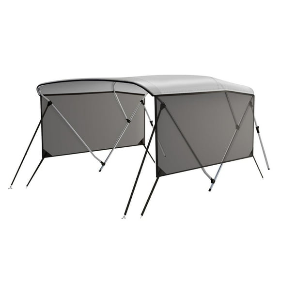 Whizmax 3 Bow Bimini Tops with Mesh Sidewalls, Waterproof Marine Grade Canvas, Removable Mesh, Adjustable Support Poles, Easy Installation, Various