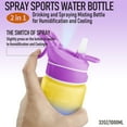 thumbnail image 2 of Bouteille d'Eau de Sport Extérieure BPA Pulvérisation Portable Étanche Tourisme Randonnée Camping Bouteille 1000ml, 2 of 5