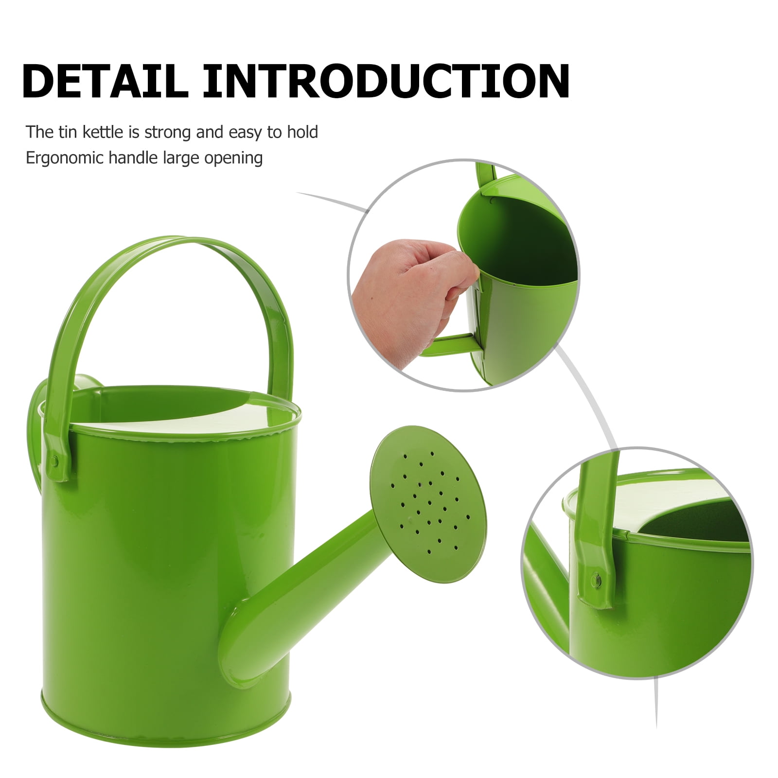 HOOWIFFY 3-Piece Lightweight Green Watering Can Set with Spout for Indoor and Outdoor Garden, Home Plant Care