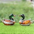 thumbnail image 4 of Miniature Glass Duck Figure Animal Miniature Figurines Handmade Duck Statue, 4 of 12