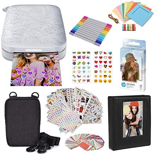 HP Sprocket Portable 2x3" Instant Photo Printer (Luna Pearl) Starter
