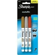 Sharpie Water-Based Metallic Extra Fine Point Paint Markers, Gold, Silver and Copper Rose