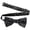 Paisley Black/Silver, variant on Men’s Paisley Hot Pink Formal Satin Pre-Tied Bow Tie by Spencer J’s Signature Satin Collection