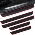thumbnail image 1 of HAHDAXIA Car Door Threshold Protection, 4PCS Door Edge Step Dust Shield Cover, Door Width 19.8x1.57inch Car/SUV Universal Rubber Scratch Resistant Exterior Accessories (Red borde), 1 of 6