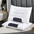 thumbnail image 5 of Bed Pillows for Sleeping, Soft Hotel Collection Pillows for Side and Back Sleepers Gusseted Cooling Pillow, Memory Foam Pillows, Twin Pillows 25.59"x16.54" Perfect for Twin Bed and Travel, 5 of 5