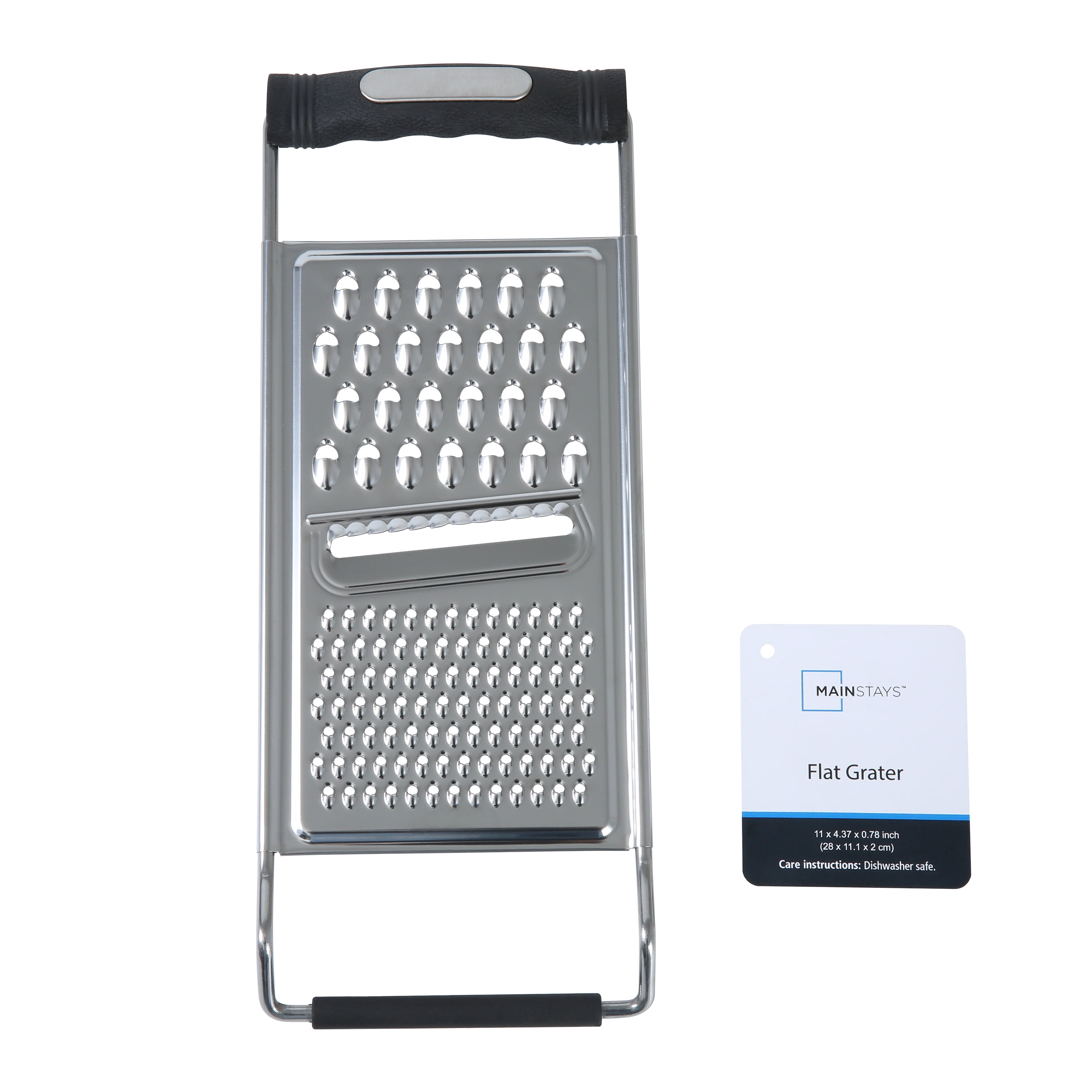 Mainstays Flat Grater with Soft Grip Handle and Non-Slip Base