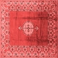 thumbnail image 1 of Ahgly Company Indoor Square Oriental Red Industrial Area Rugs, 4' Square, 1 of 4