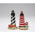 thumbnail image 3 of Ceramic Salt and Pepper Shakers Lighthouse Black Red, 3 of 3