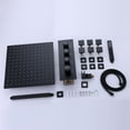 thumbnail image 4 of Thermostatic Complete Shower System with 6PCS of Body Jets, Ceiling Mounted Shower Faucet Set with Rough-in Valve, 4 of 5
