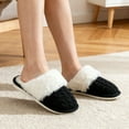 thumbnail image 4 of BERANMEY Comfy Slippers for Women Fuzzy House Shoes with Memory Foam, Warm Faux Fur Lining & Non-Slip Sole for Indoor Outdoor Bedroom and Bathroom, 4 of 8