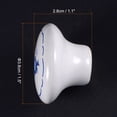 thumbnail image 4 of Uxcell White Blue Flower Printed Ceramic Cabinet Drawer Knob Smooth Handle Grip, 4 of 7
