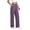 A_ Purple, variant on Nhthy Women's Summer Linen Loose Pants Straight Leg Trousers Button Elastic Waist Pockets Purple XXL