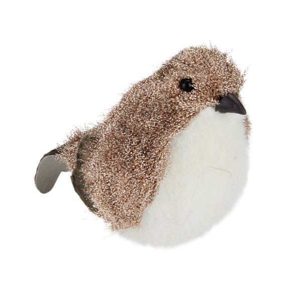 Northlight Sparkle Bird Figure Christmas Decoration - 6.25" - Brown and White