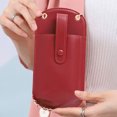 thumbnail image 5 of Women Small Crossbody Bag Cell Phone Purse Wallet Chain Strap Lanyard Case - Red, 5 of 5