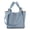 Blue, variant on Genuine Leather Women's Shoulder Handbag Full-Grain Cowhide Basket Purse