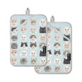 thumbnail image 7 of Yayeee Pot Holders Kitchen Heat Resistant with Pockets 7"x9.8" Cotton Oven Cooking Hot Pads, Cute Cat Faces, 7 of 7
