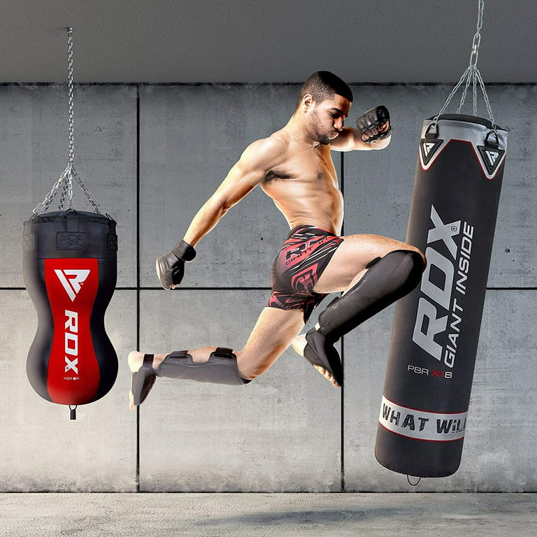 Hanging Punching Bag Set Unfilled: Heavy Boxing Bags Kickboxing Bag for Adults Kids with Punching Gloves Chain Ceiling Hook for MMA Kickboxing Muay