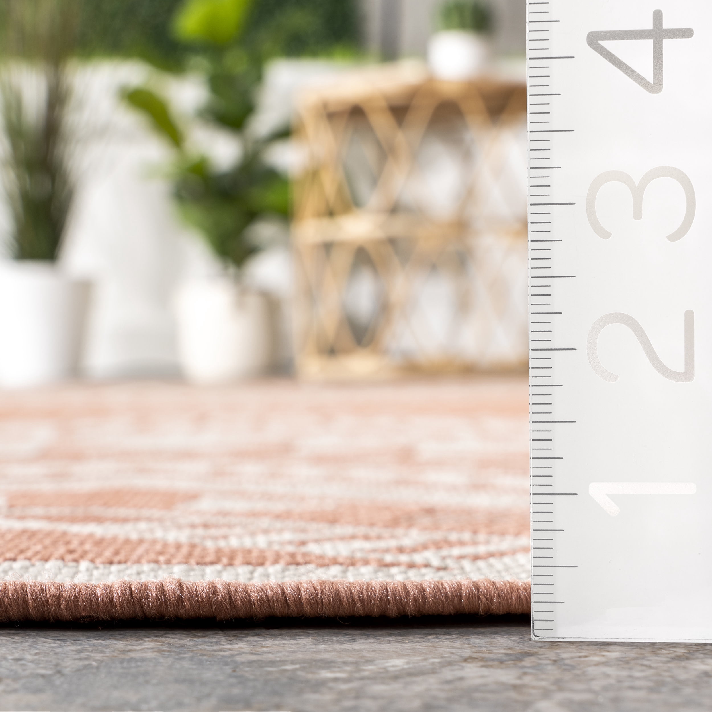 nuLOOM Landry Aztec Indoor/Outdoor Coral 8' x 10' Southwestern Area Rug
