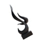 thumbnail image 1 of Matsuzay Decoración moderna estatua sala de estar hogar accesorios decoración escultura blanco Decoración del hogar Negro, 1 of 1