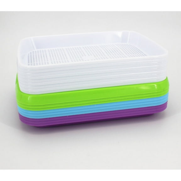 FRCOLOR Violet Sprouter Tray Set for Planting PP Material Grow Multiple Seeds Without Soil 30.5 cm x 20 cm