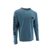Caterpillar Trademark Banner L/S Tee - Men's, 3XL, Regular, Real Teal Heather, 1