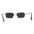 thumbnail image 2 of Luxury Rimless Metal Engraving Frame Thin Rectangle Sunglasses Gold Silver Mirror, 2 of 5