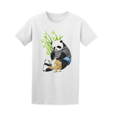 - Cute Panda Bears Father & Son Tee Men's -Image by Shutterstock