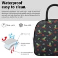 thumbnail image 3 of Womens Black Dinosaurs Space Surfing Pattern Lunch Box for Work,Insulated Lunch Bag for Women,Loncheras Para Mujer,Leakproof Adult Lunch Bag for Work,Beach,Travel,Picnic,Camping, 3 of 7