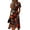 Black, variant on Women's Halloween Cosplay Dresses V-Neck Short Sleeve Halloween Print Dress for Halloween Themed Party