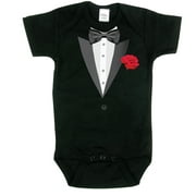 Nursery Decals and More Tuxedo Bodysuits, Adorable Baby Outfit, Black 0-3 mo