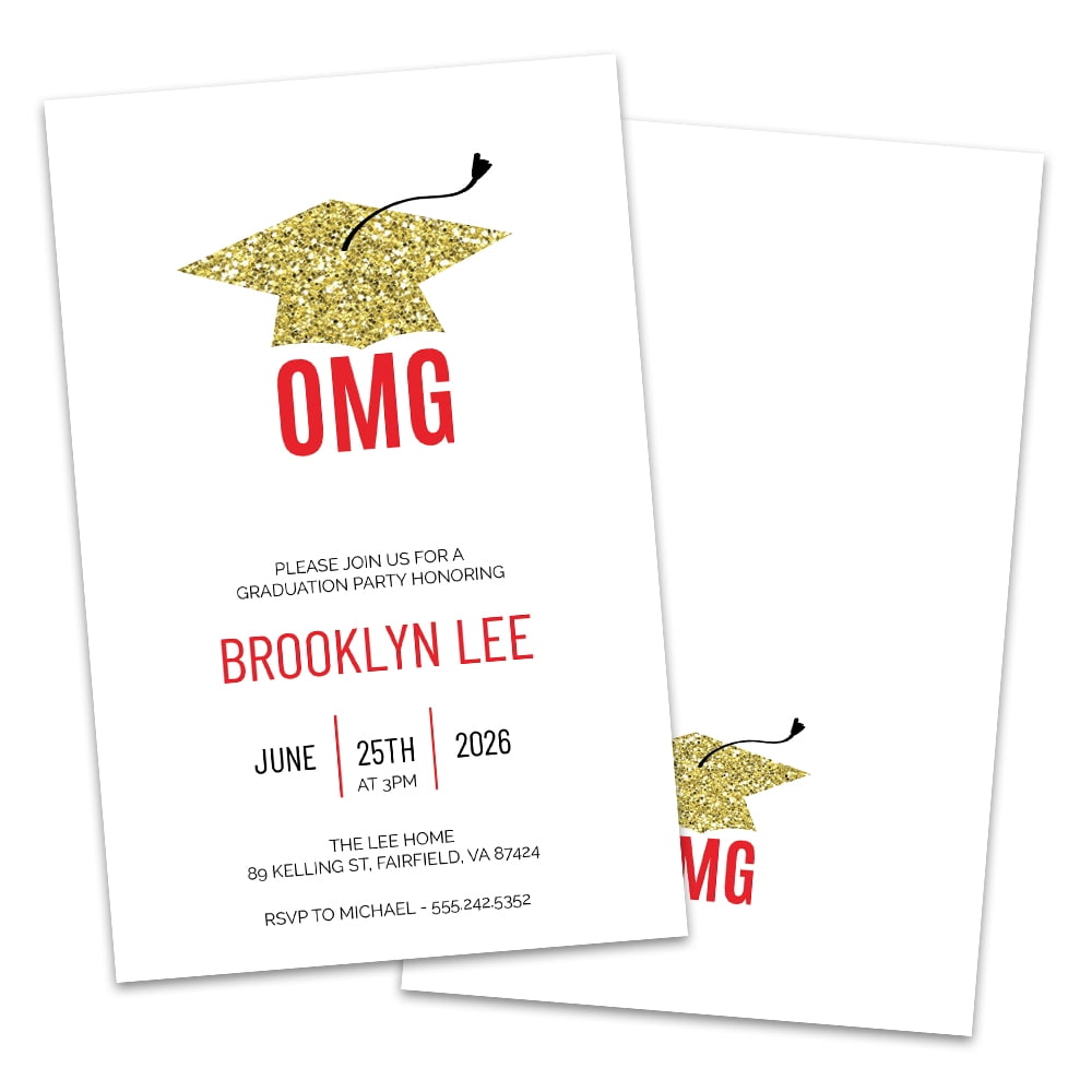 Personalized OMG Graduation Party Invitation