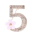 thumbnail image 1 of Broche Bufanda Broche Pin Rhinestones Corsage Breastpi Broche de cinco números, 1 of 2