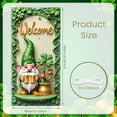 thumbnail image 2 of Green Theme Welcome Banner Clover Pattern Leprechaun Backdrop Gold Accent Leprechaun Design Celebration Banner for St. Patrick's Day Party Festival Pub Celebration, 2 of 9