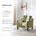 thumbnail image 4 of Matladin Chenille Fabric Accent Chair with Scooped Arms, Mid Century Modern Upholstered Armchair, Single Sofa for Living Room, Apartment, Office, 4 of 8